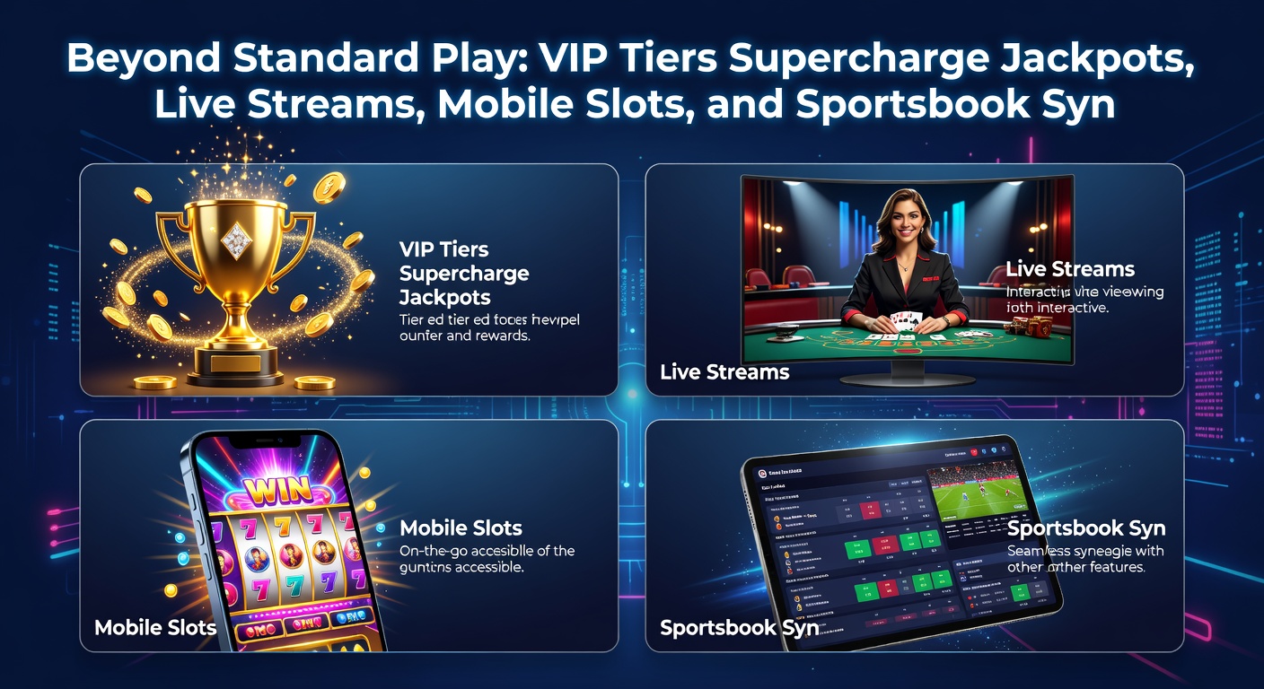 Dynamische Szene mit VIP-Mobile-Slot-Spielelem, Live-Stream-Chat und integrierten Sportwetten-Optionen auf einem Tablet