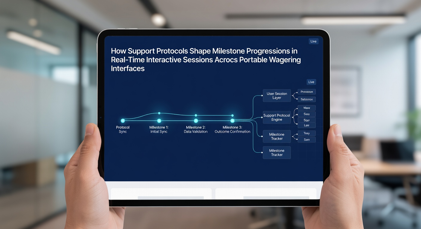 Support protocols in mobile wagering interfaces showing real-time milestone tracking