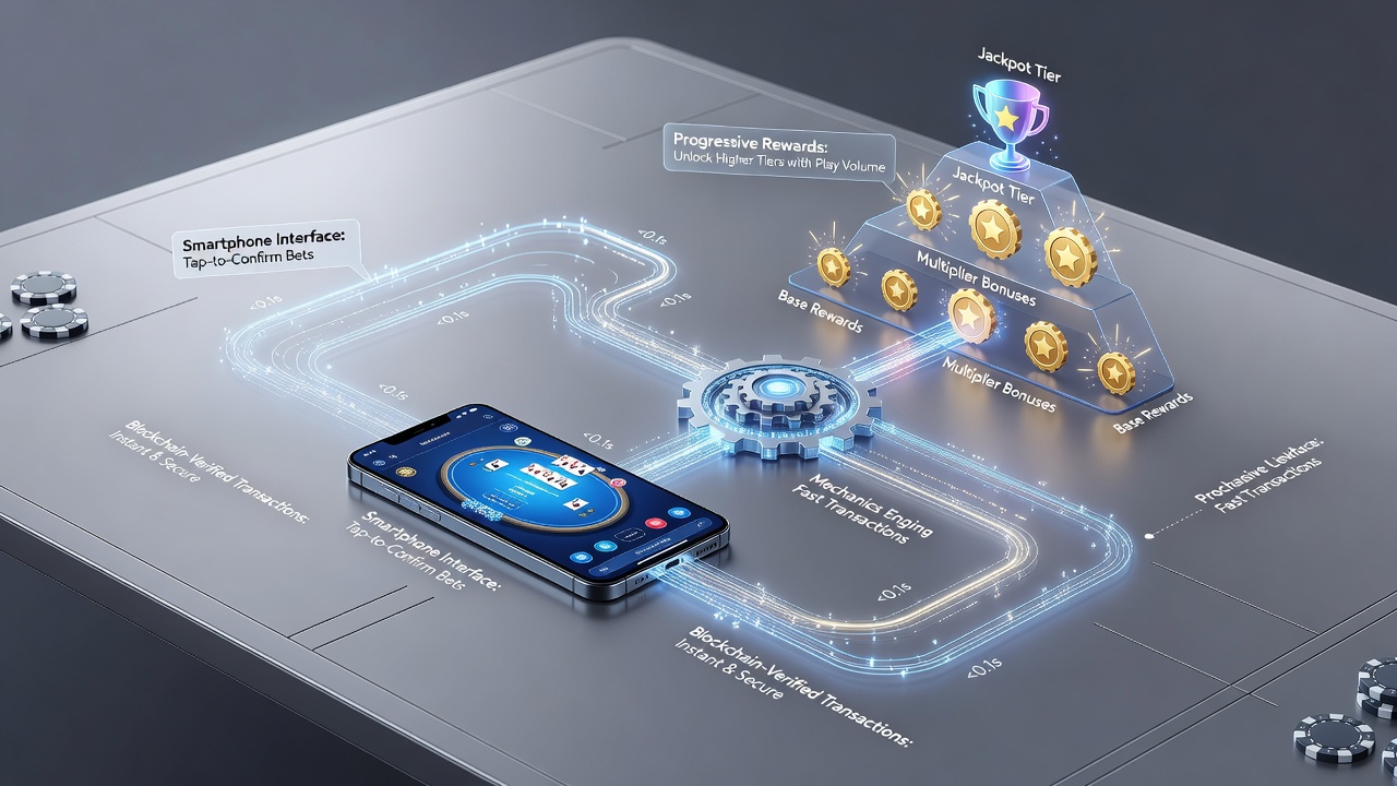 Smartphone screen displaying loyalty progress tracking during live table sessions and sports predictions