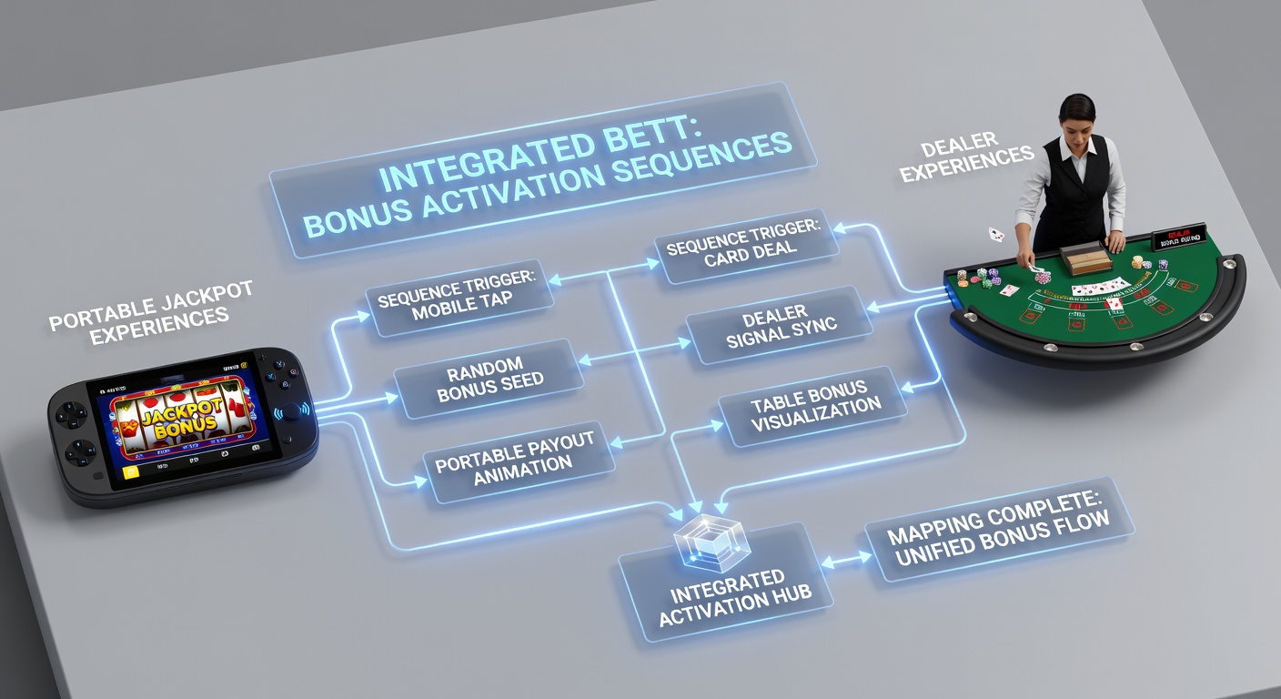 Diagramm zur Verknüpfung von mobilen Bonussequenzen mit Jackpots und Live-Dealer-Funktionen