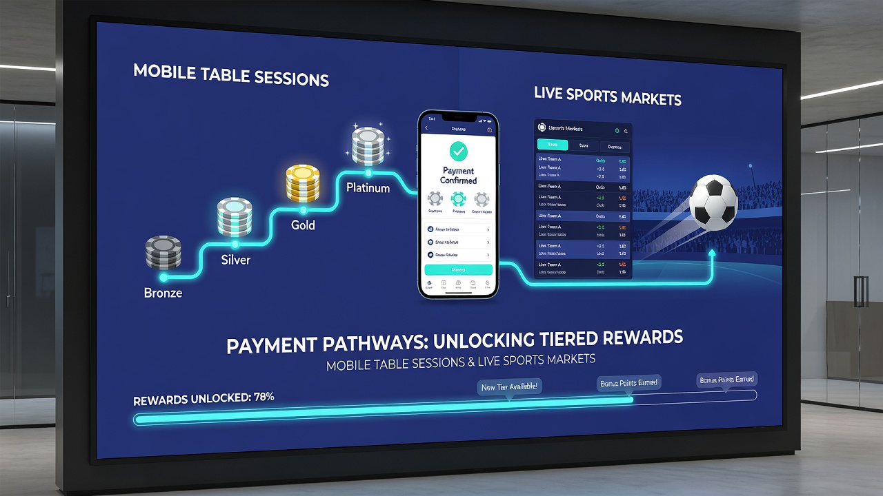 Mobile Tischsessions und Live-Sportmärkte mit integrierten Zahlungswegen
